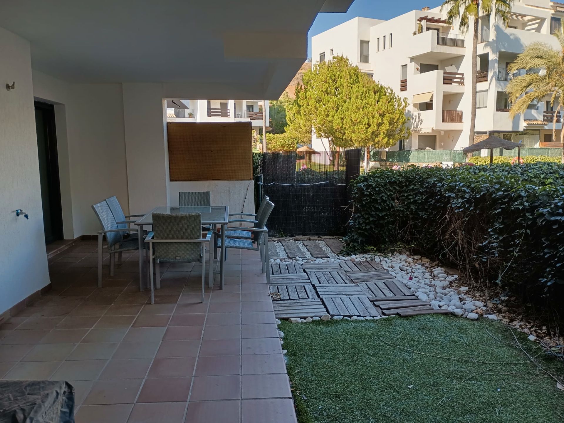 Terrace of Flat to rent in Mijas  with Air Conditioner, Heating and Private garden