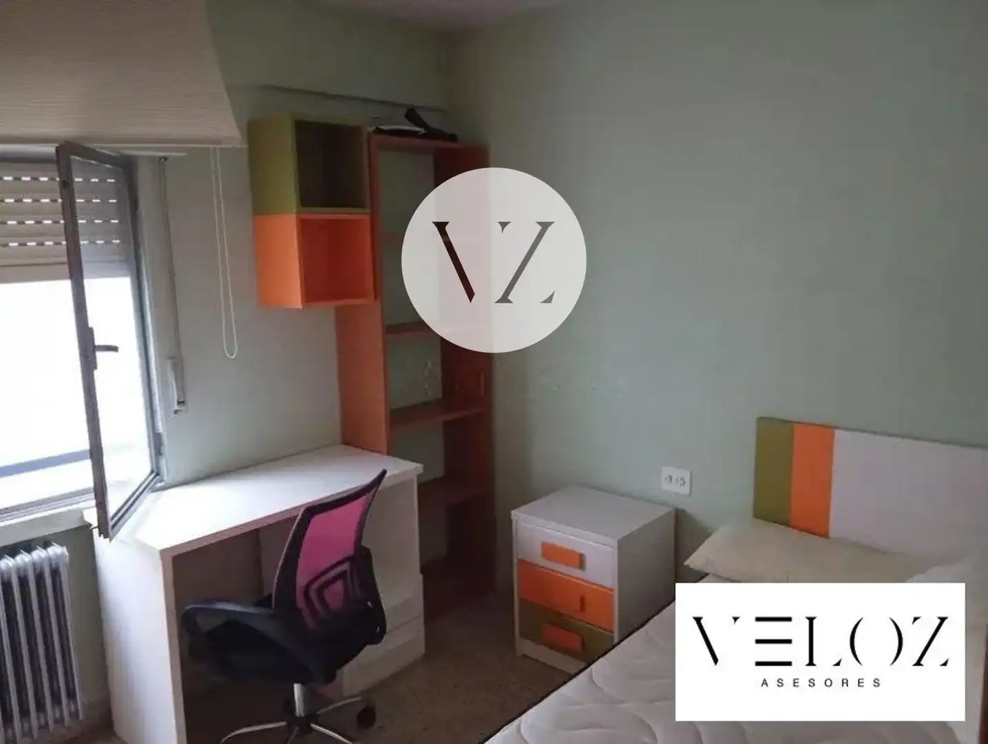 Schlafzimmer von Wohnung zur Miete in Salamanca mit Heizung, Terrasse und Möbliert