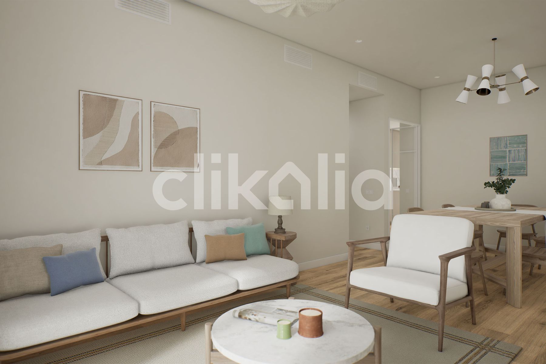 Sala d'estar de Pis en venda en  Sevilla Capital amb Aire condicionat, Terrassa i Piscina