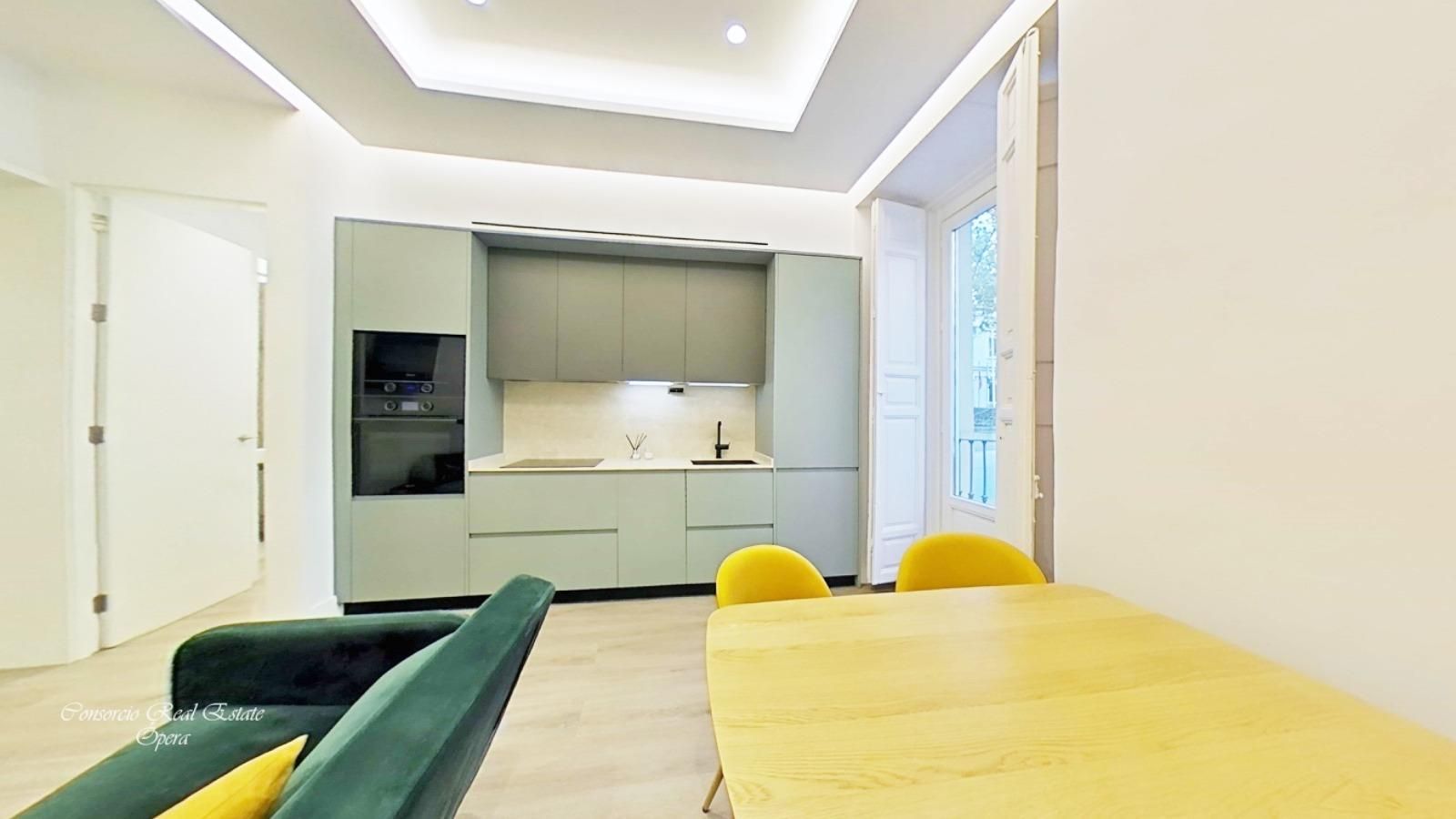 Kitchen of Flat to rent in  Madrid Capital  with Heating and Balcony