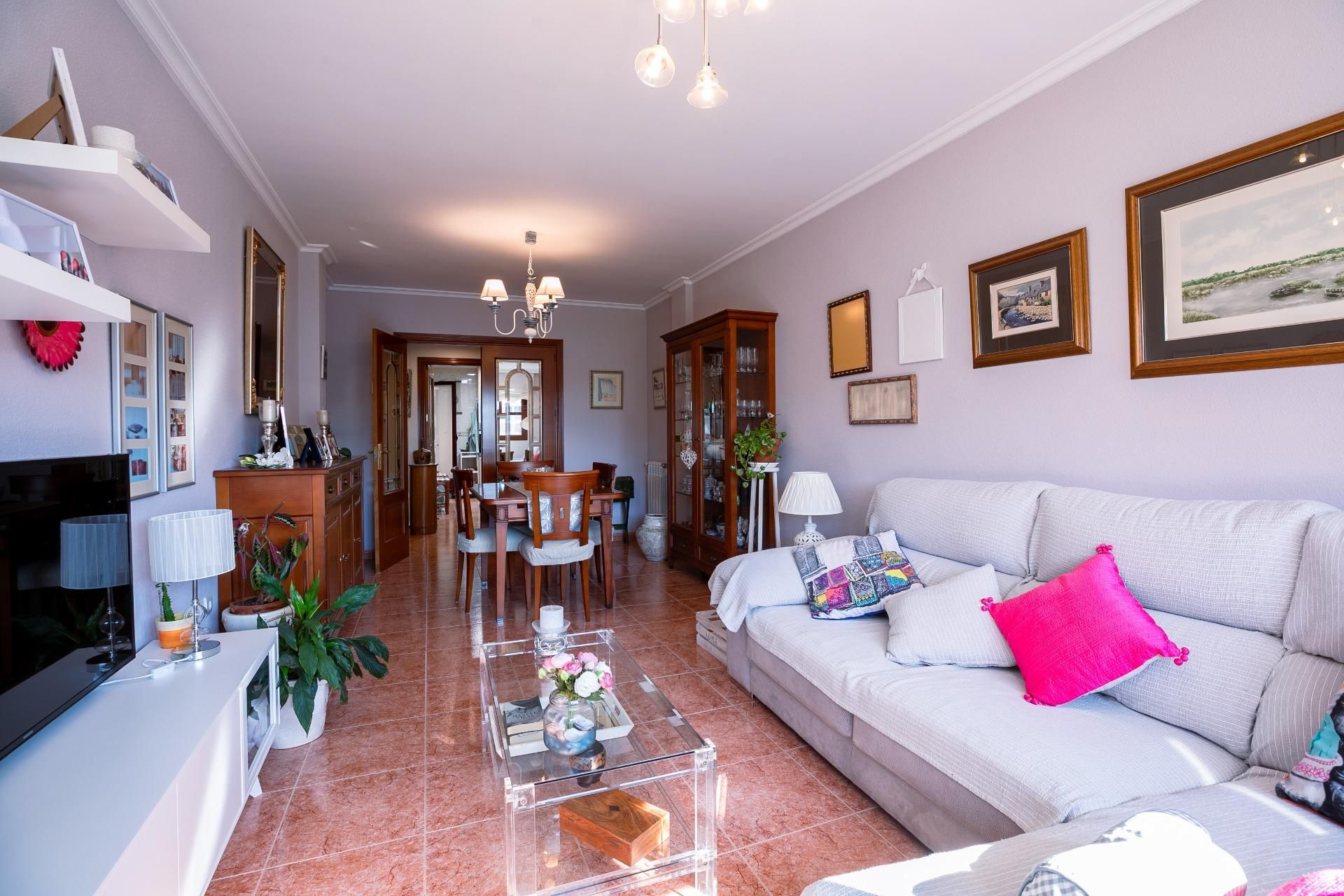 Living room of Flat for sale in  Huesca Capital  with Heating, Private garden and Terrace