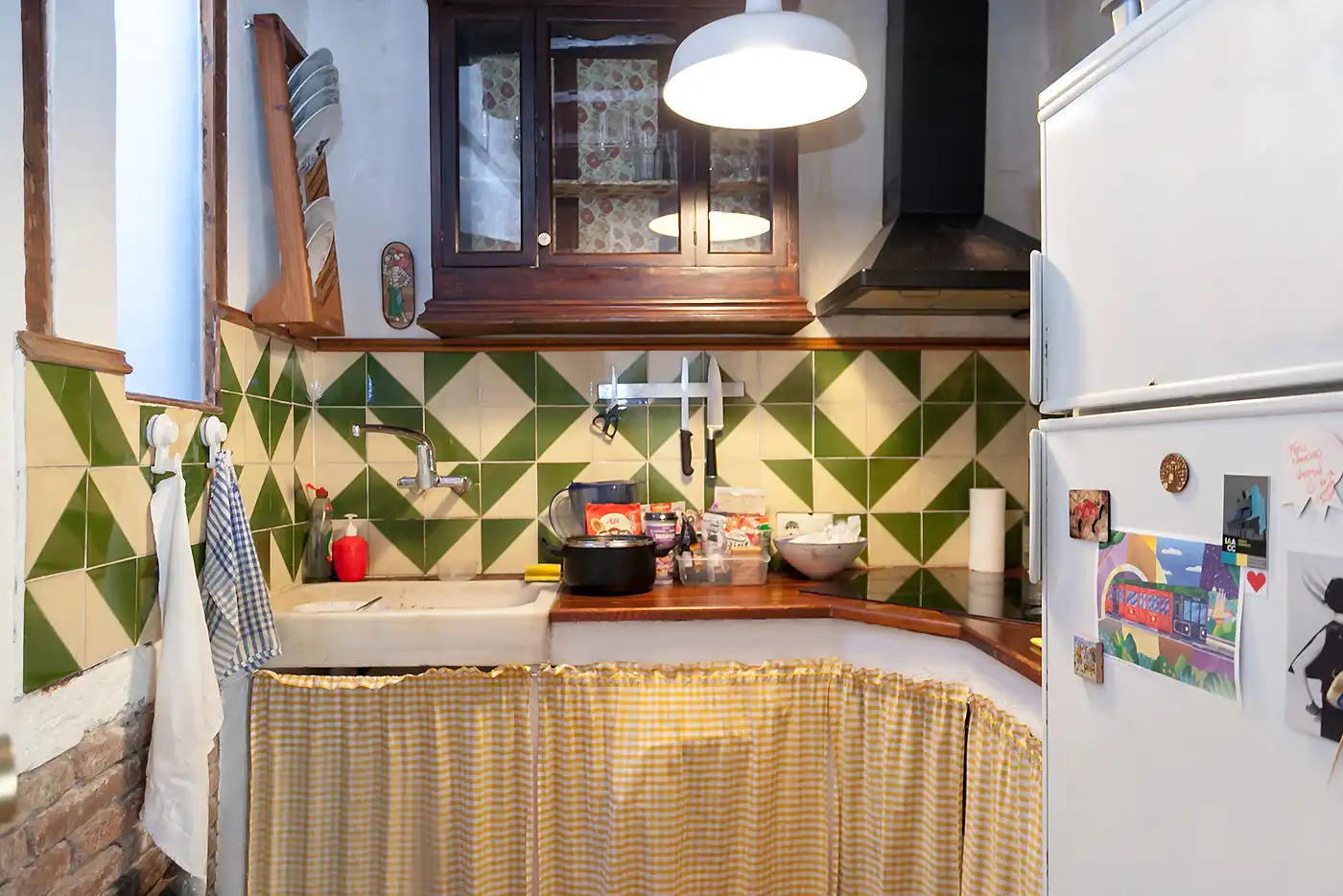 Küche von Wohnung zum Verkauf in Barcelona mit Klimaanlage, Möbliert und Balkon