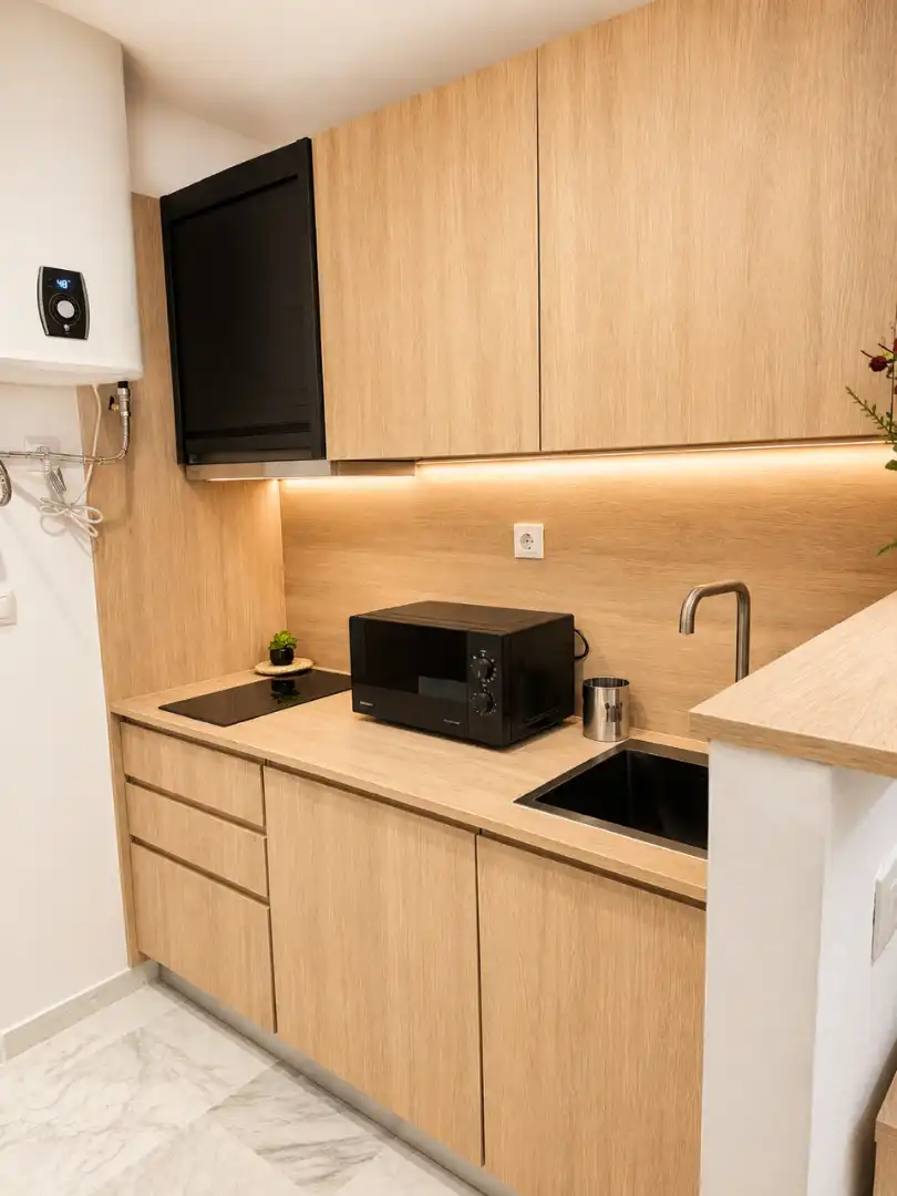 Kitchen of Study for share in Sevilla  with Air Conditioner, Heating and Furnished