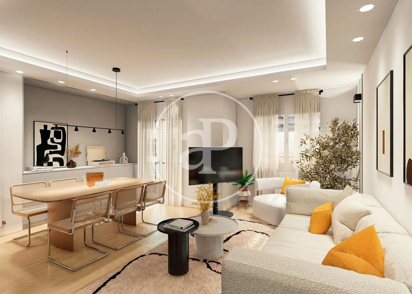 Living room of Flat for sale in  Madrid Capital  with Air Conditioner, Heating and Terrace