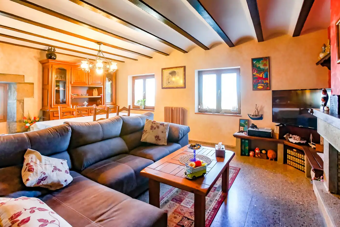 Sala d'estar de Finca rústica en venda en Vilanova de l'Aguda