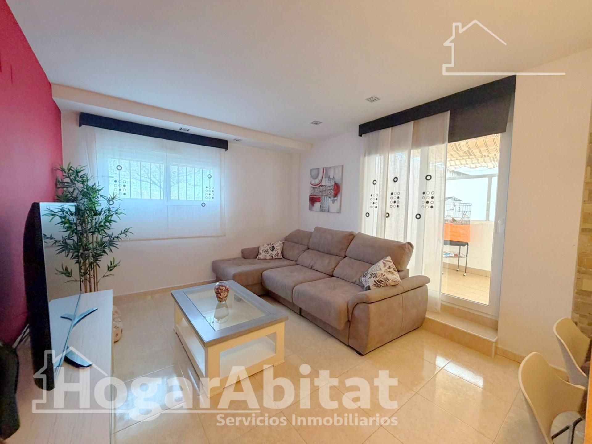Sala de estar de Piso en venta en Sagunto / Sagunt con Aire acondicionado, Terraza y Trastero