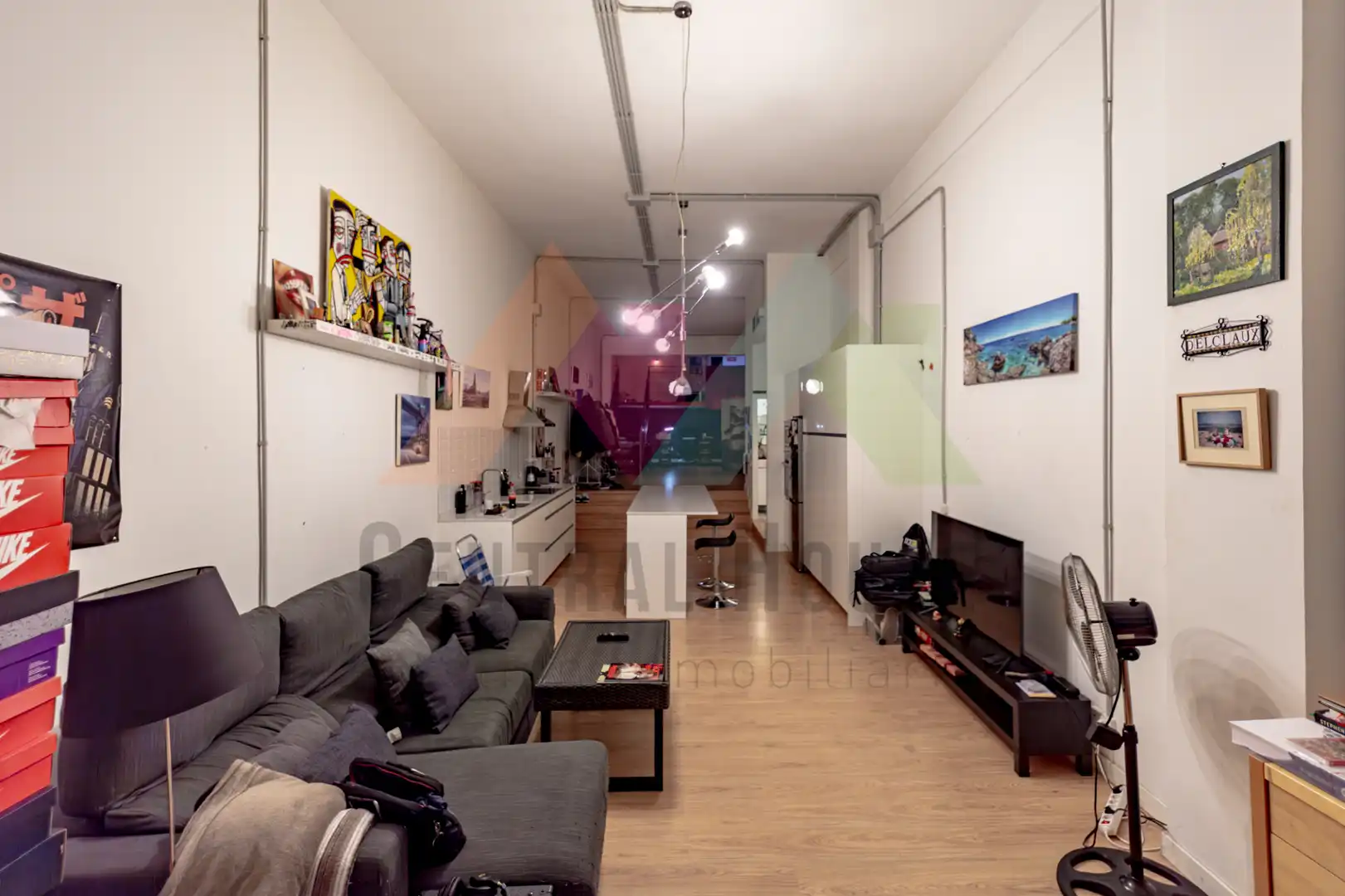 Sala de estar de Apartamento en venta en Madrid con Calefacción, Parquet y Amueblado