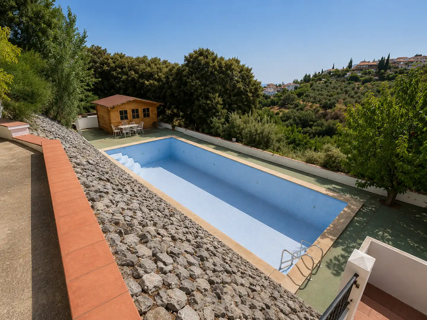 Piscina de Finca rústica en venta en Víznar con Jardín privado, Terraza y Trastero