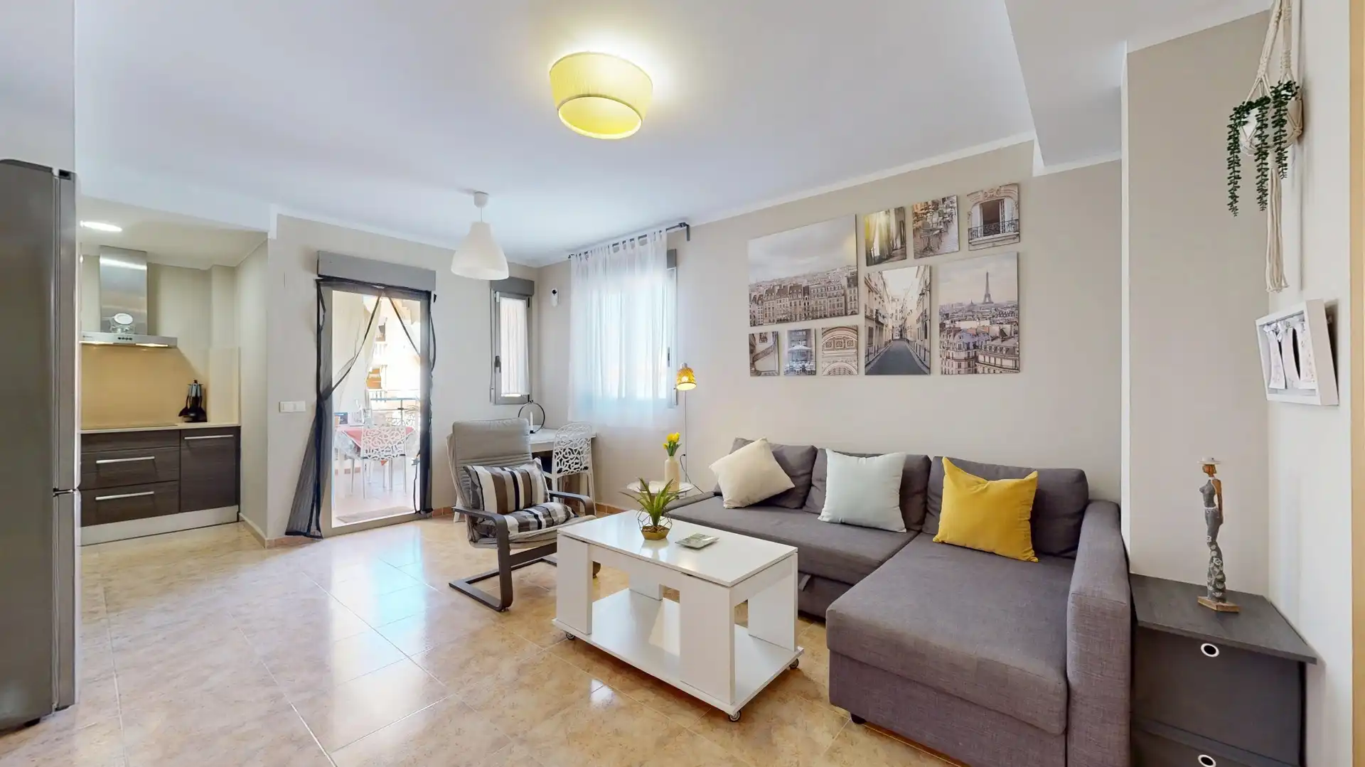 Sala de estar de Piso de alquiler en Chilches / Xilxes con Aire acondicionado, Calefacción y Terraza
