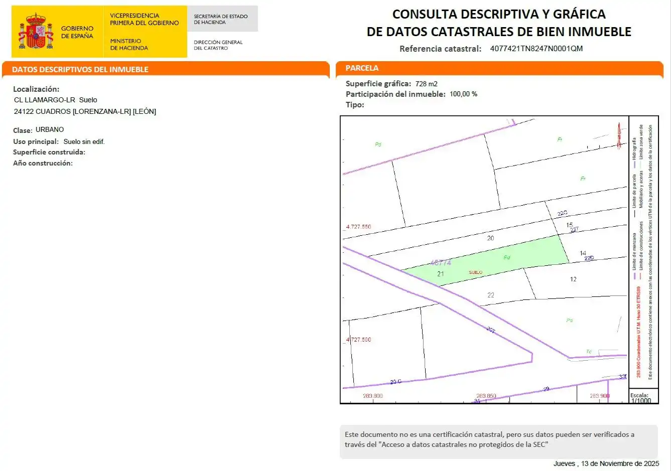 Residencial en venta en Cuadros