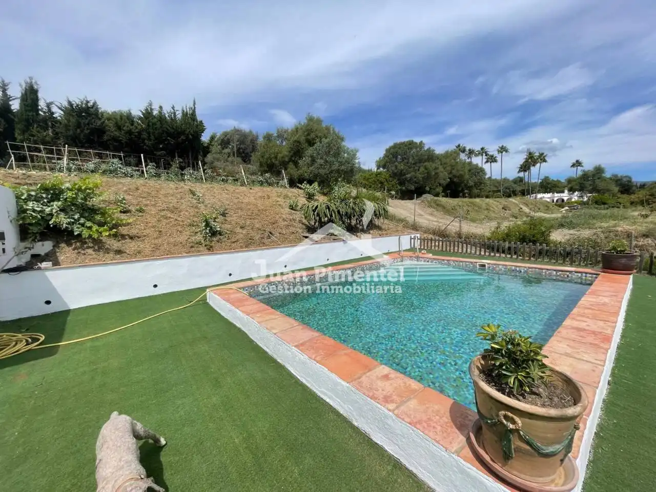 Piscina de Finca rústica en venda en Estepona amb Aire condicionat, Jardí privat i Terrassa