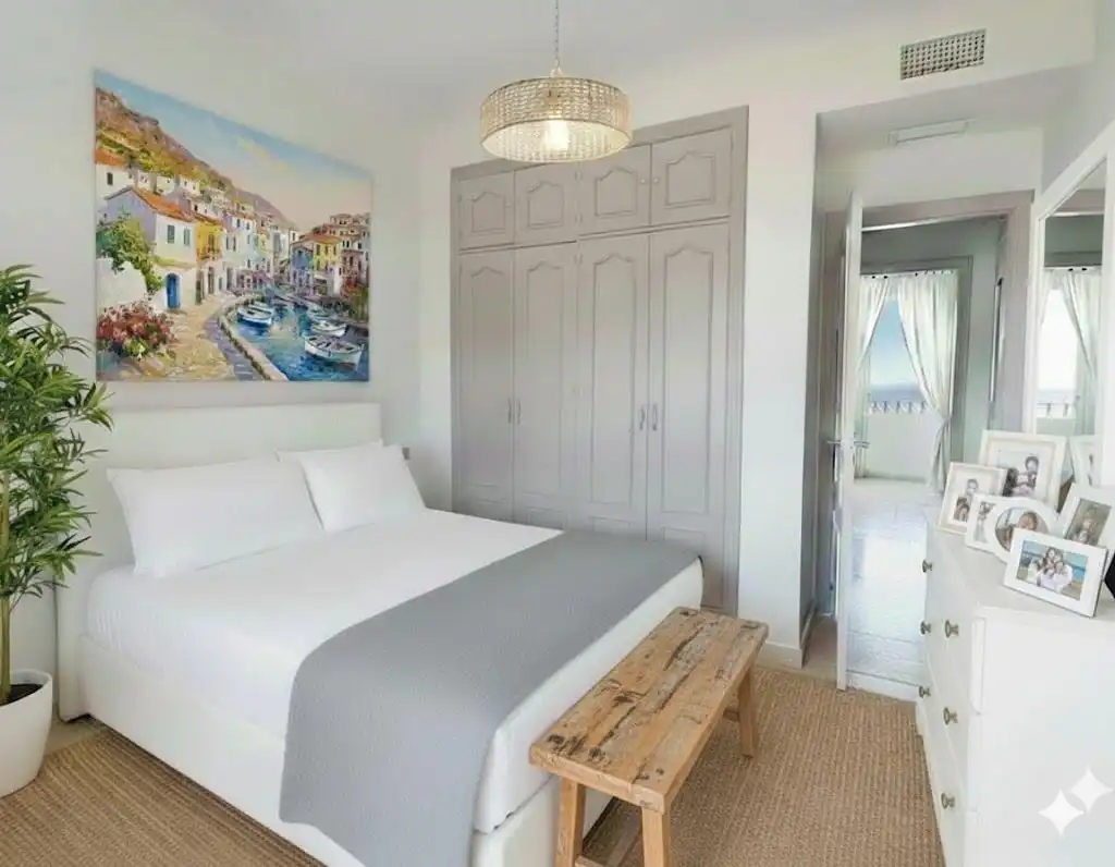 Dormitori de Apartament en venda en Estepona amb Aire condicionat, Calefacció i Jardí privat