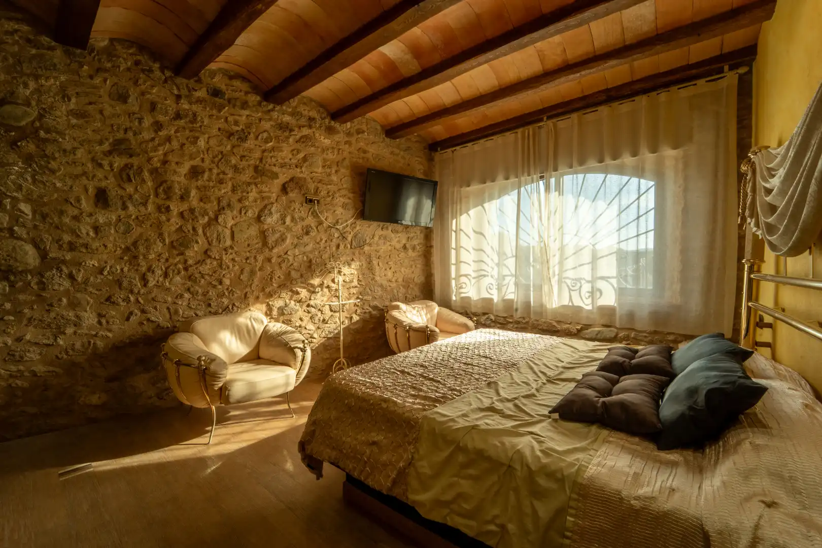 Habitación de Finca rústica en venta en Sant Joan de Mollet con Aire acondicionado, Calefacción y Jardín privado