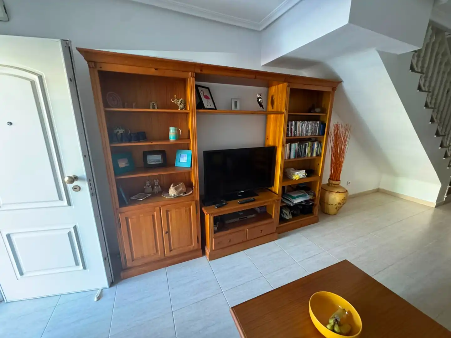 Sala d'estar de Casa adosada en venda en San Javier amb Aire condicionat, Terrassa i Moblat