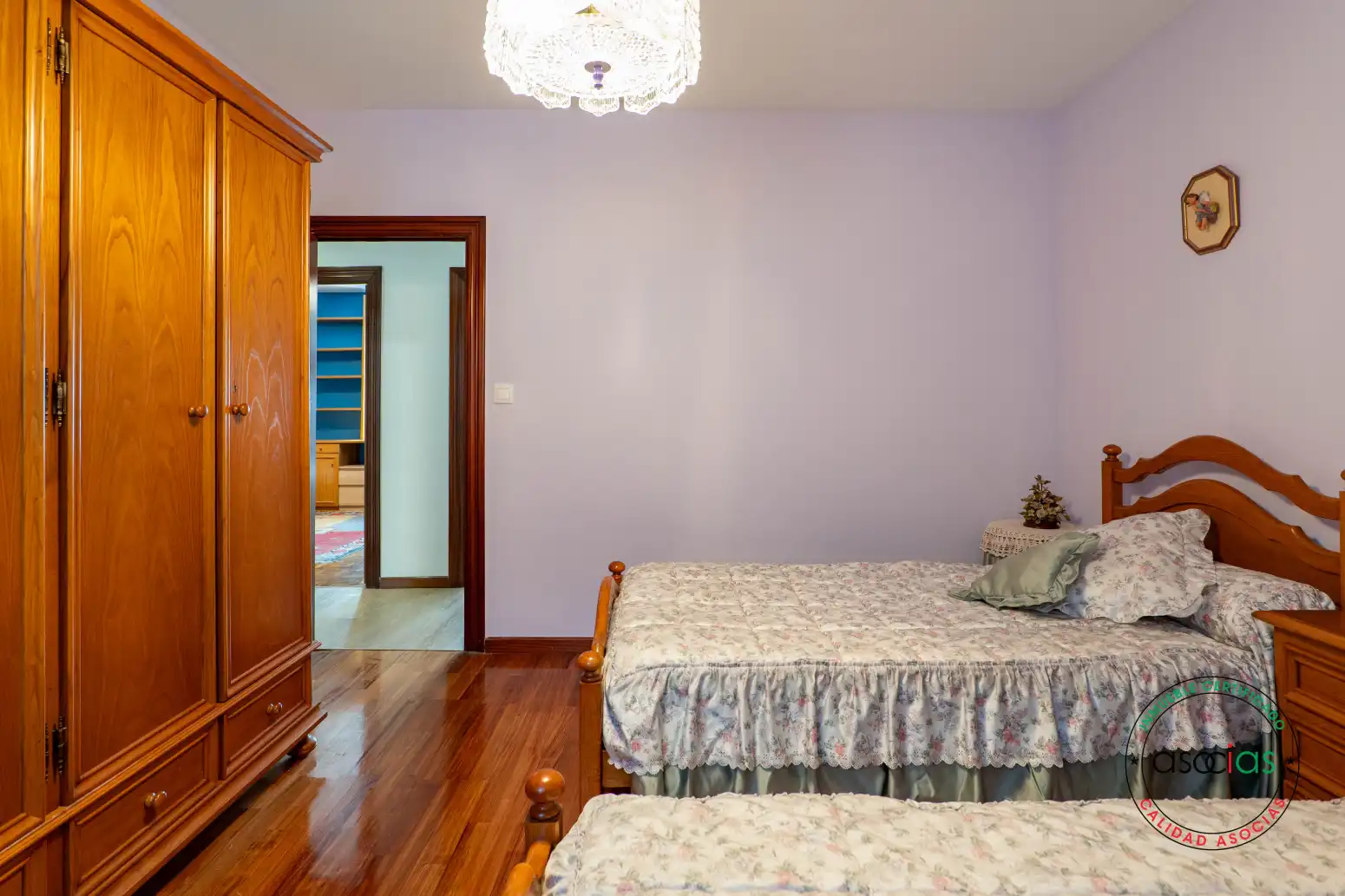 Bedroom of Flat for sale in Gijón   with Heating, Parquet flooring and Furnished