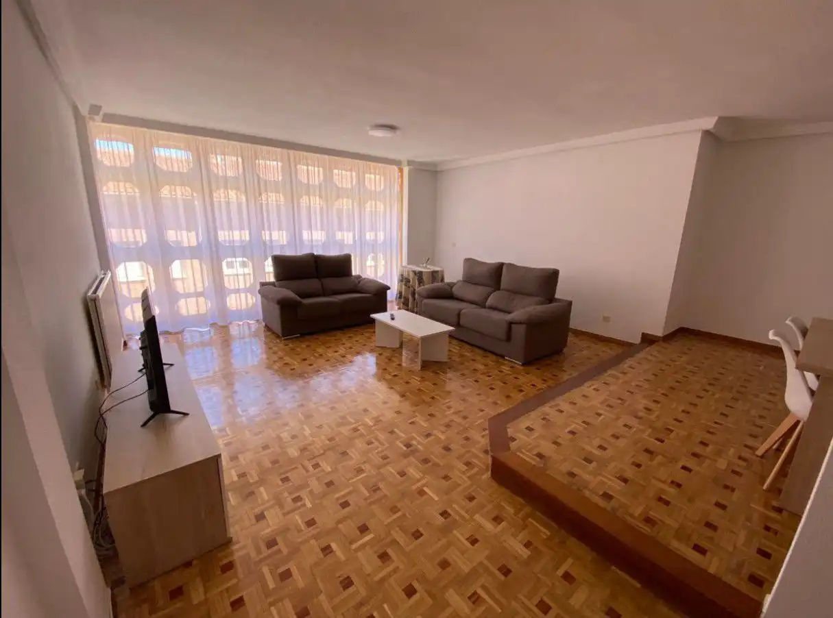 Sala de estar de Piso de alquiler en Palencia con Calefacción, Parquet y Amueblado