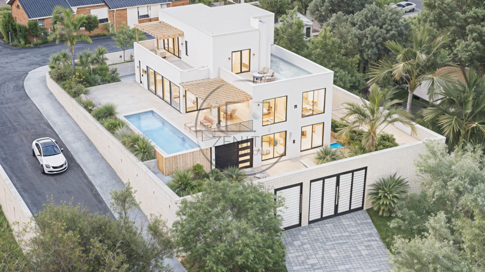 Vista exterior de Casa o xalet en venda en Santa Eulària des Riu amb Aire condicionat, Calefacció i Piscina