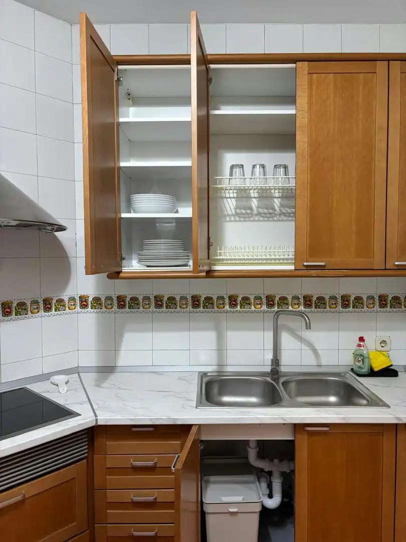 Kitchen of Flat for rent in Madrid  with Heating, Furnished and Washing machine