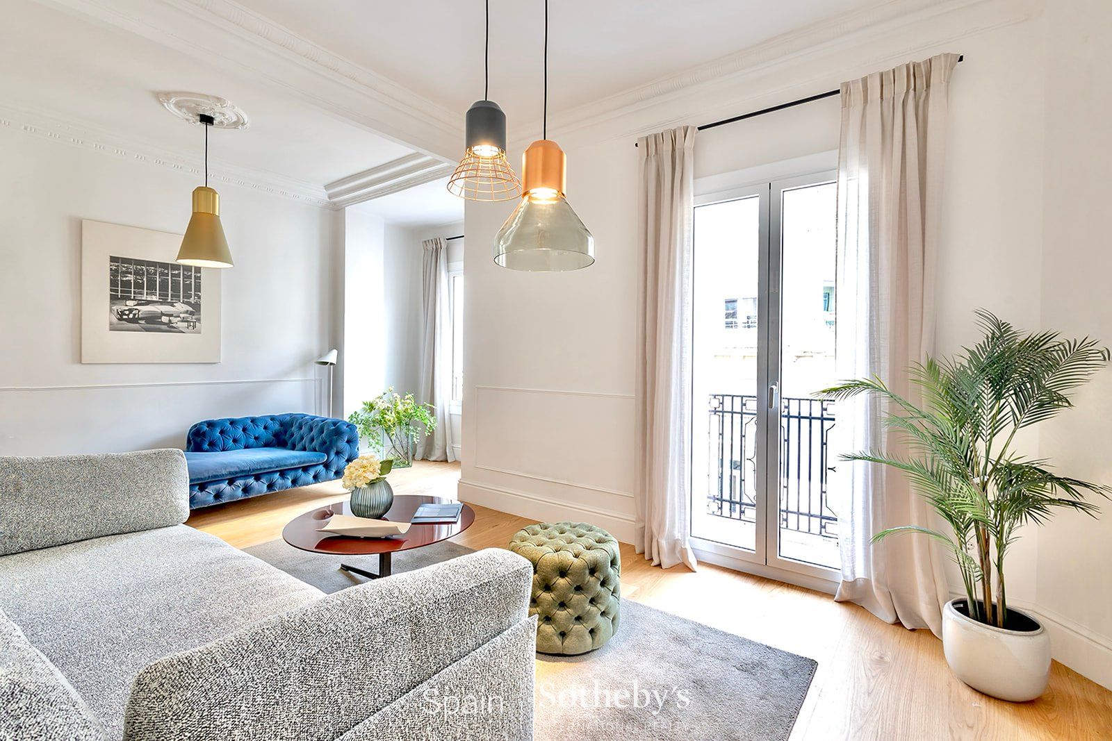 Sala de estar de Apartamento en venta en  Madrid Capital con Aire acondicionado y Terraza
