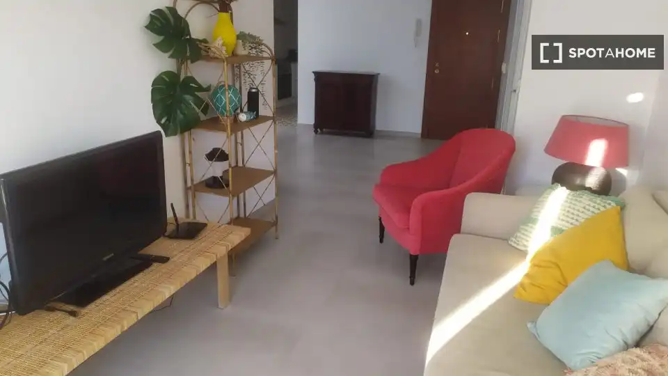 Wohnzimmer von Wohnung zur untervermieten in Cádiz mit Klimaanlage, Heizung und Terrasse