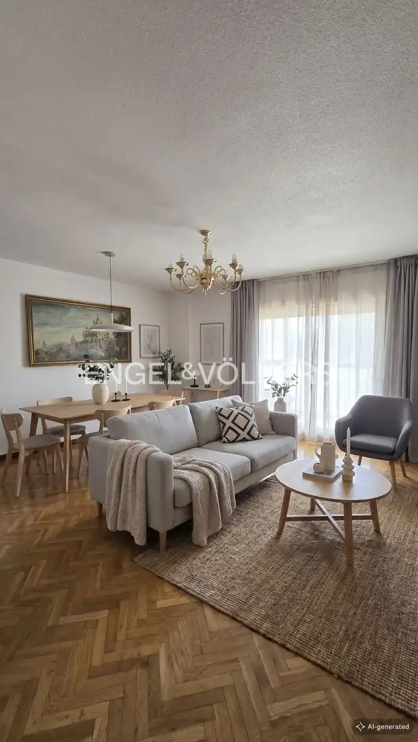Sala d'estar de Pis en venda en Madrid amb Calefacció i Terrassa