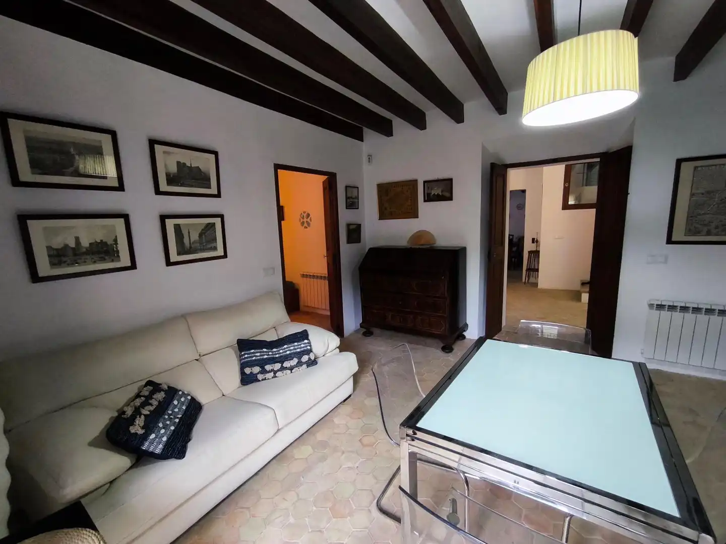 Sala d'estar de Finca rústica de lloguer en Sóller amb Calefacció