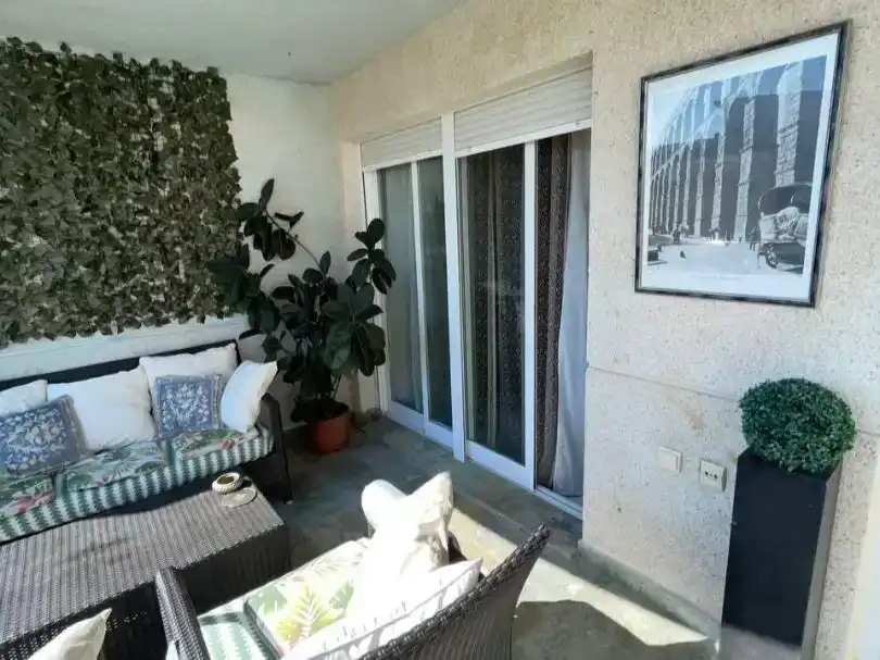 Terrasse von Wohnungen zur Miete in Calpe / Calp mit Klimaanlage, Schwimmbad und Balkon