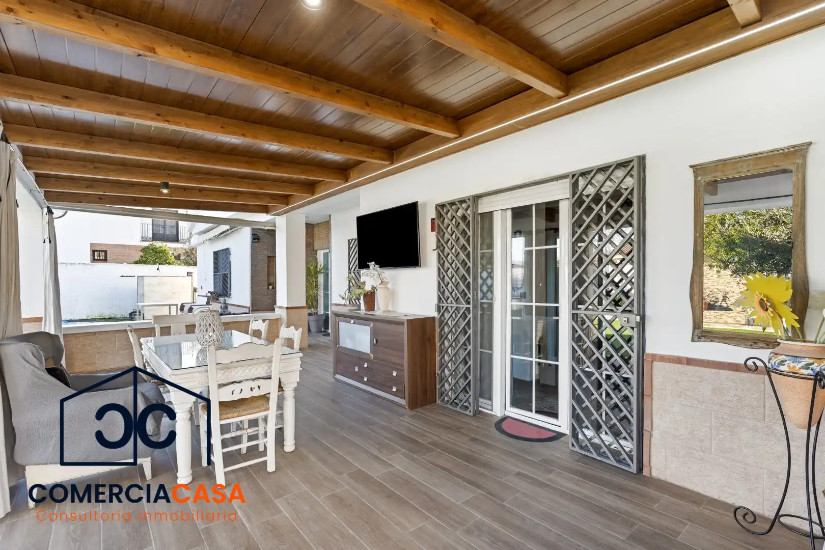 Terrassa de Casa o xalet en venda en Las Gabias amb Aire condicionat, Jardí privat i Traster