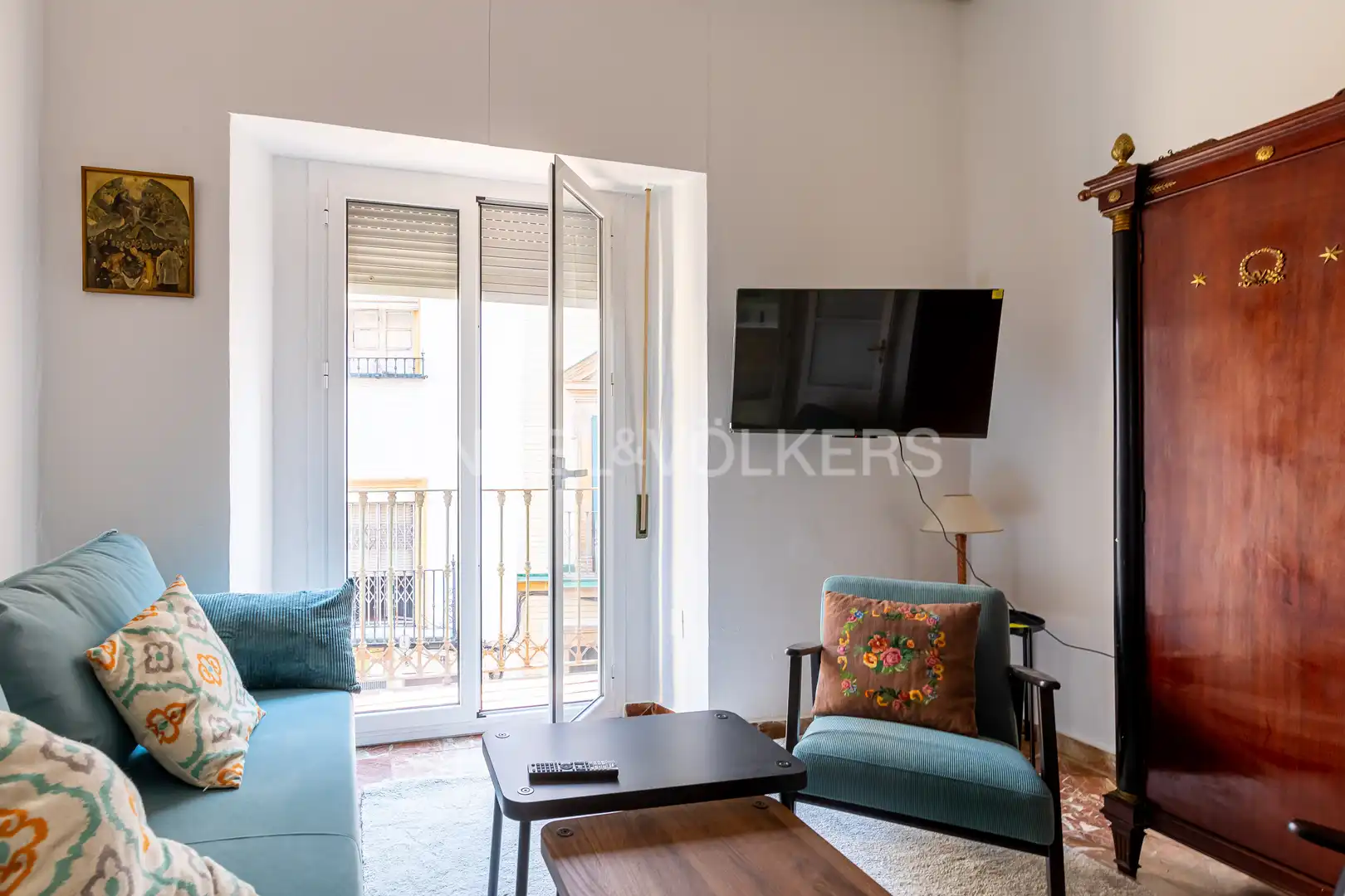 Sala de estar de Piso de alquiler en Sevilla con Aire acondicionado y Calefacción