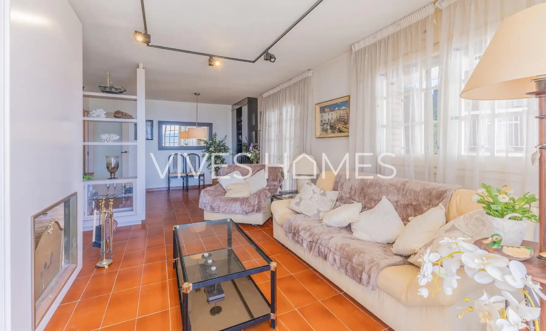 Living room of Flat for sale in Sant Andreu de Llavaneres  with Heating, Terrace and Furnished