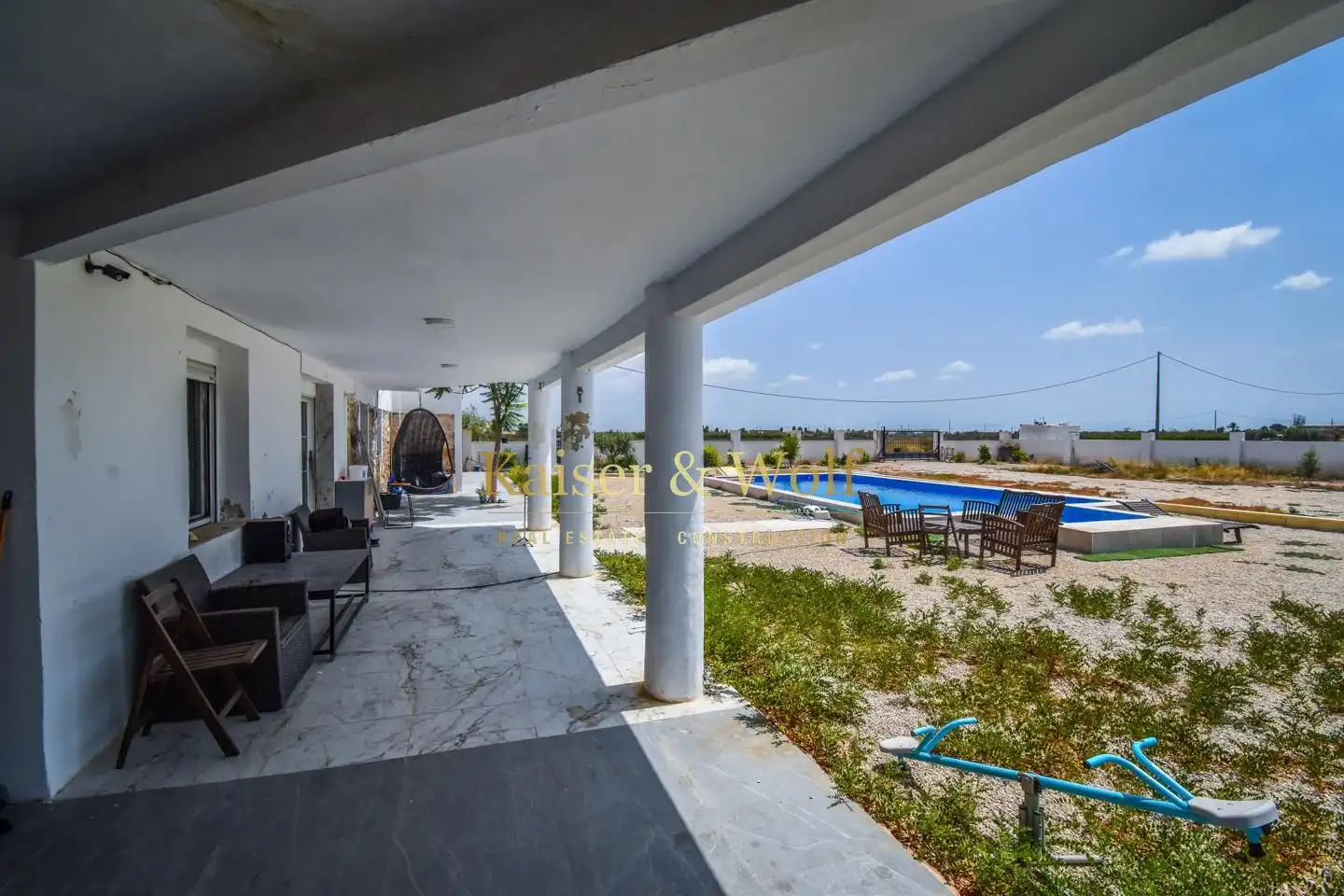Terraza de Finca rústica en venta en Crevillent con Jardín privado, Terraza y Piscina
