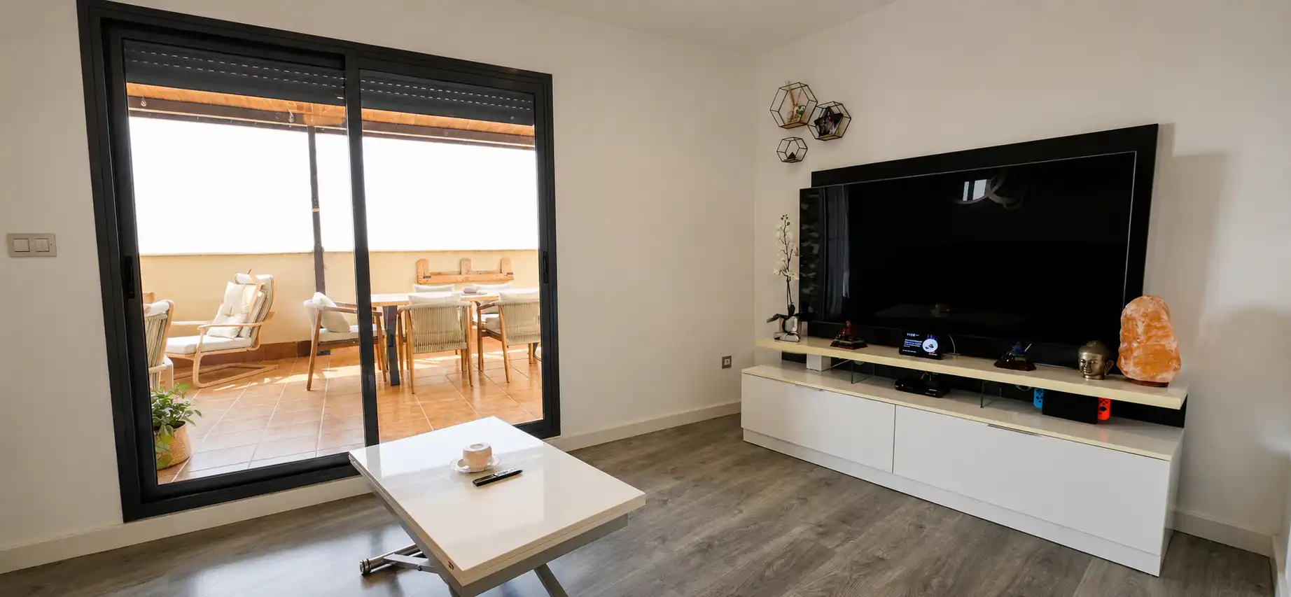 Sala de estar de Ático en venta en Totana con Aire acondicionado, Parquet y Terraza