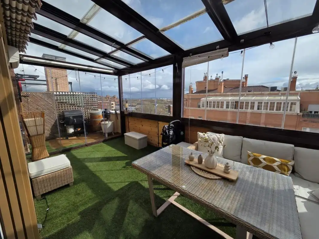 Terrace of Attic for sale in  Madrid Capital  with Air Conditioner, Heating and Private garden