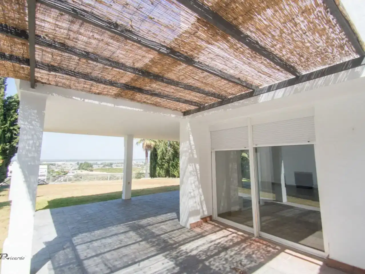 Terraza de Casa o chalet de alquiler en Sanlúcar de Barrameda con Jardín privado, Piscina y Amueblado