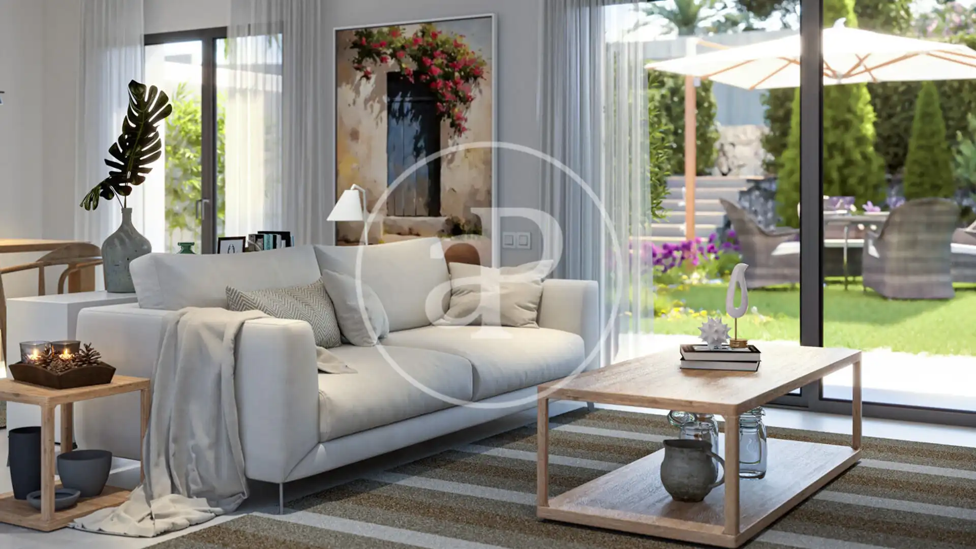 Sala d'estar de Casa o xalet en venda en Esporles amb Jardí privat, Terrassa i Piscina