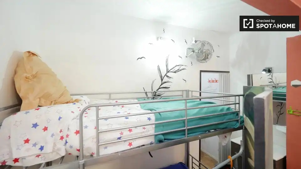 Dormitori de Estudi per a compartir en Barcelona amb Aire condicionat, Calefacció i Terrassa