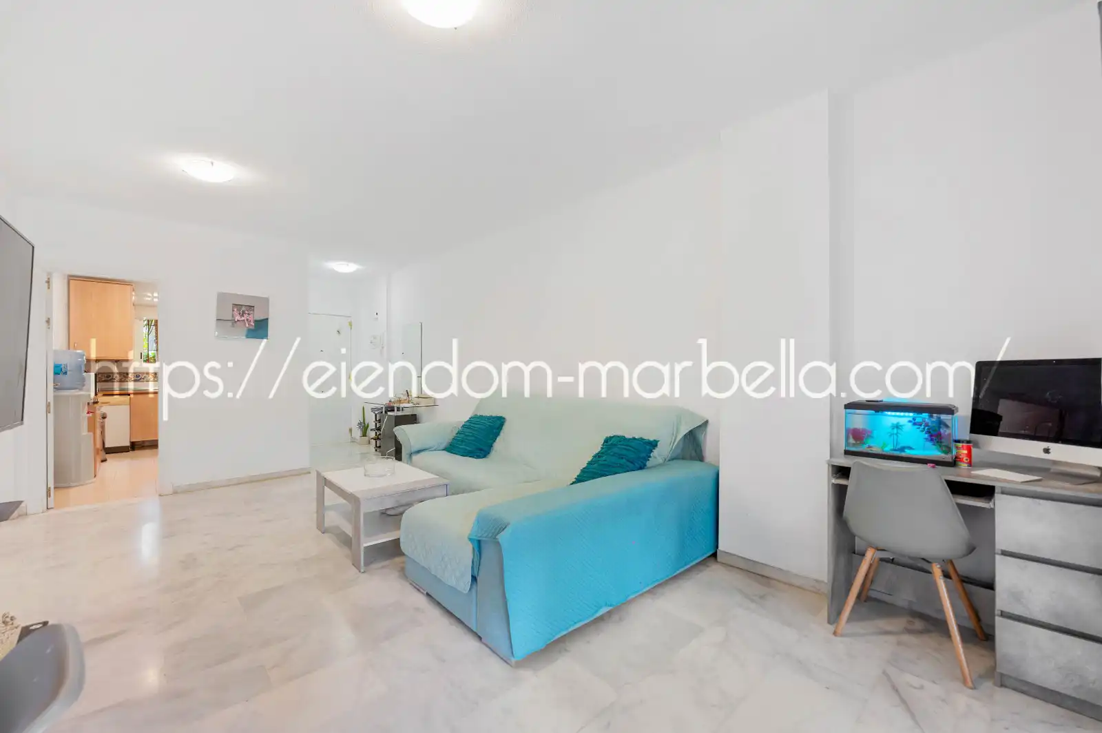 Wohnzimmer von Wohnungen zum Verkauf in Marbella mit Klimaanlage, Terrasse und Möbliert