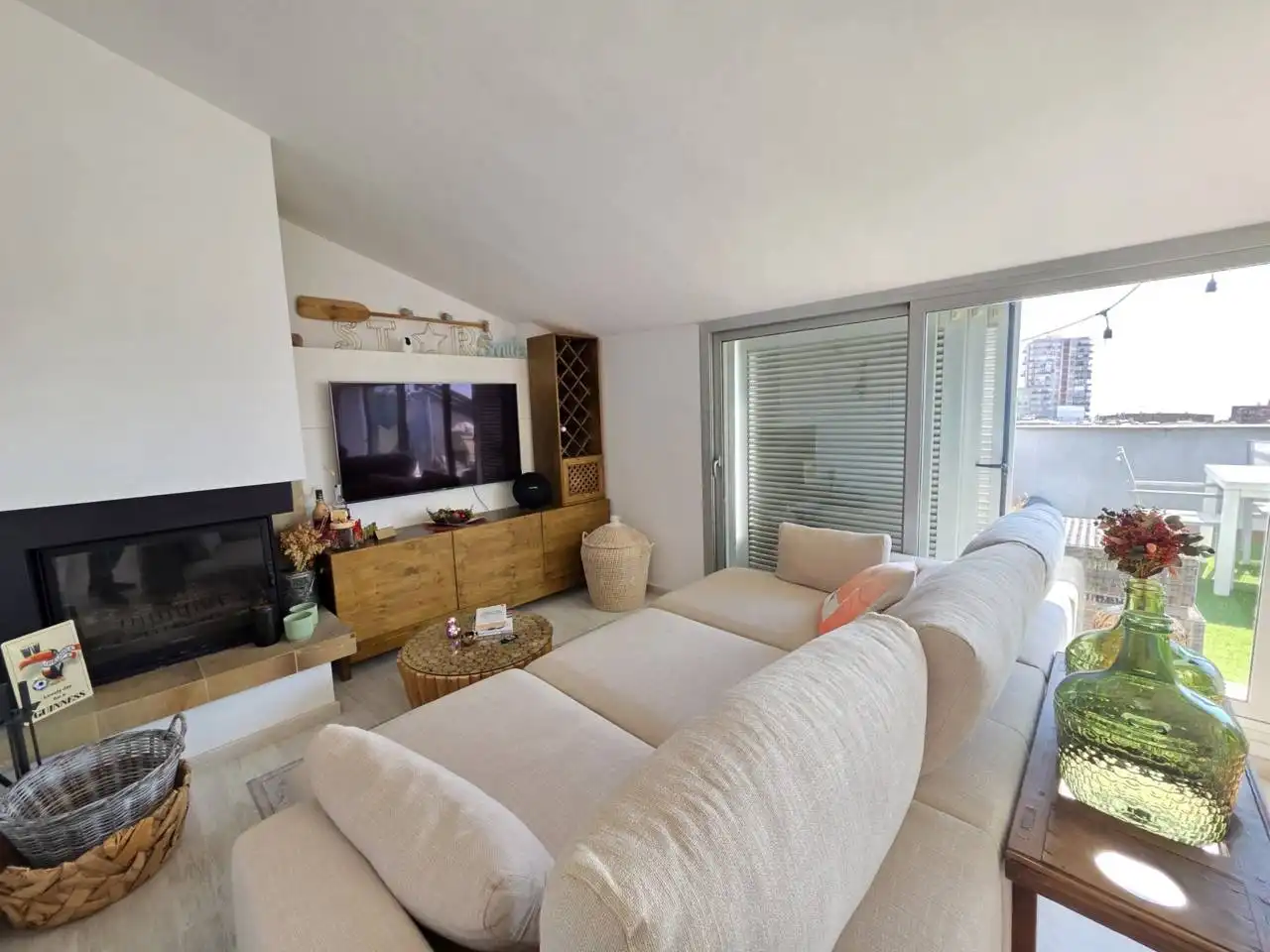 Sala de estar de Ático en venta en Mataró con Aire acondicionado, Calefacción y Terraza