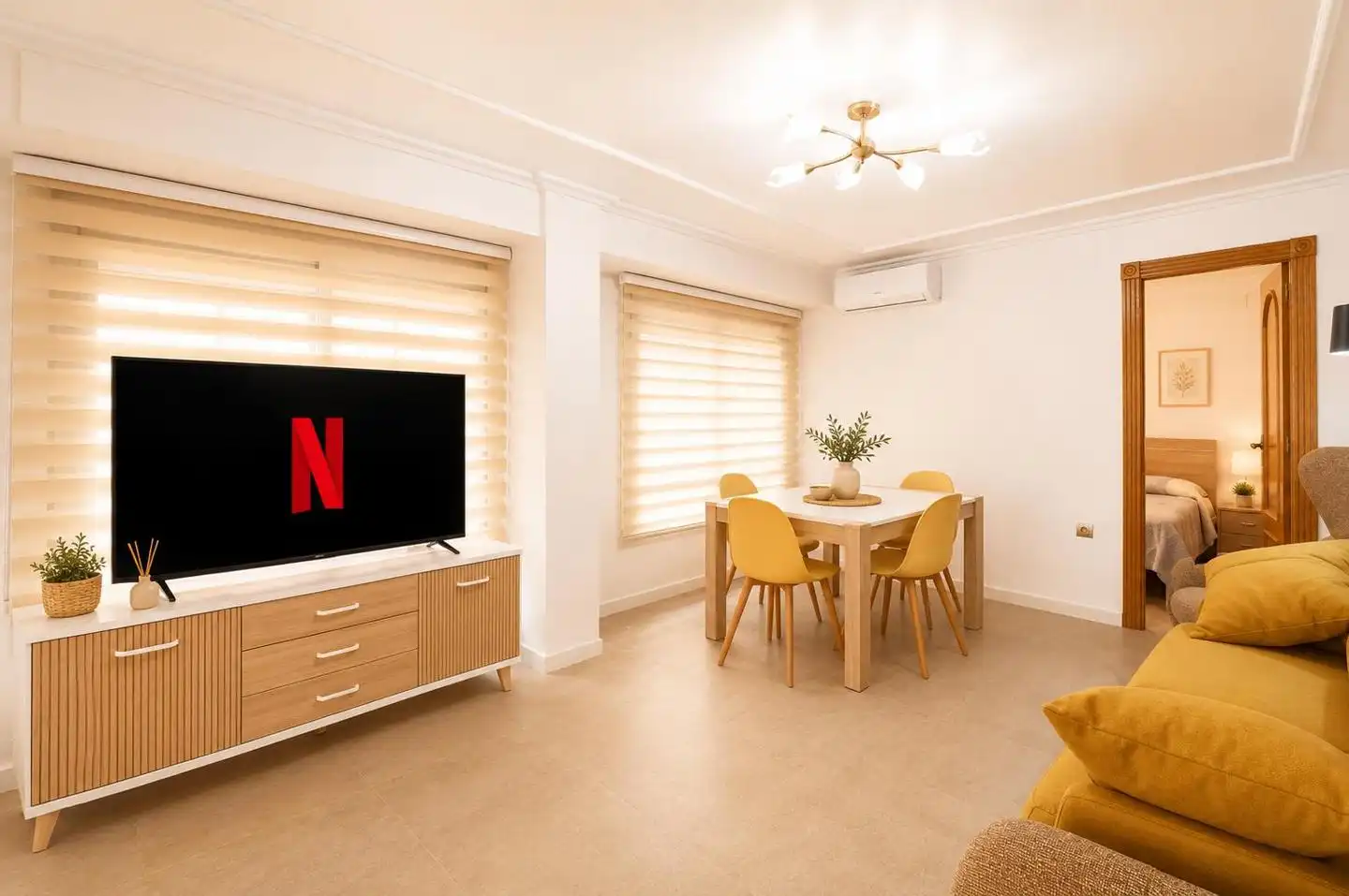Sala de estar de Apartamento en venta en Santa Pola con Aire acondicionado, Terraza y Amueblado