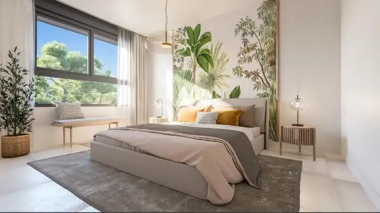Bedroom of Apartments for rent in Mijas  with Air Conditioner, Parquet flooring and Oven
