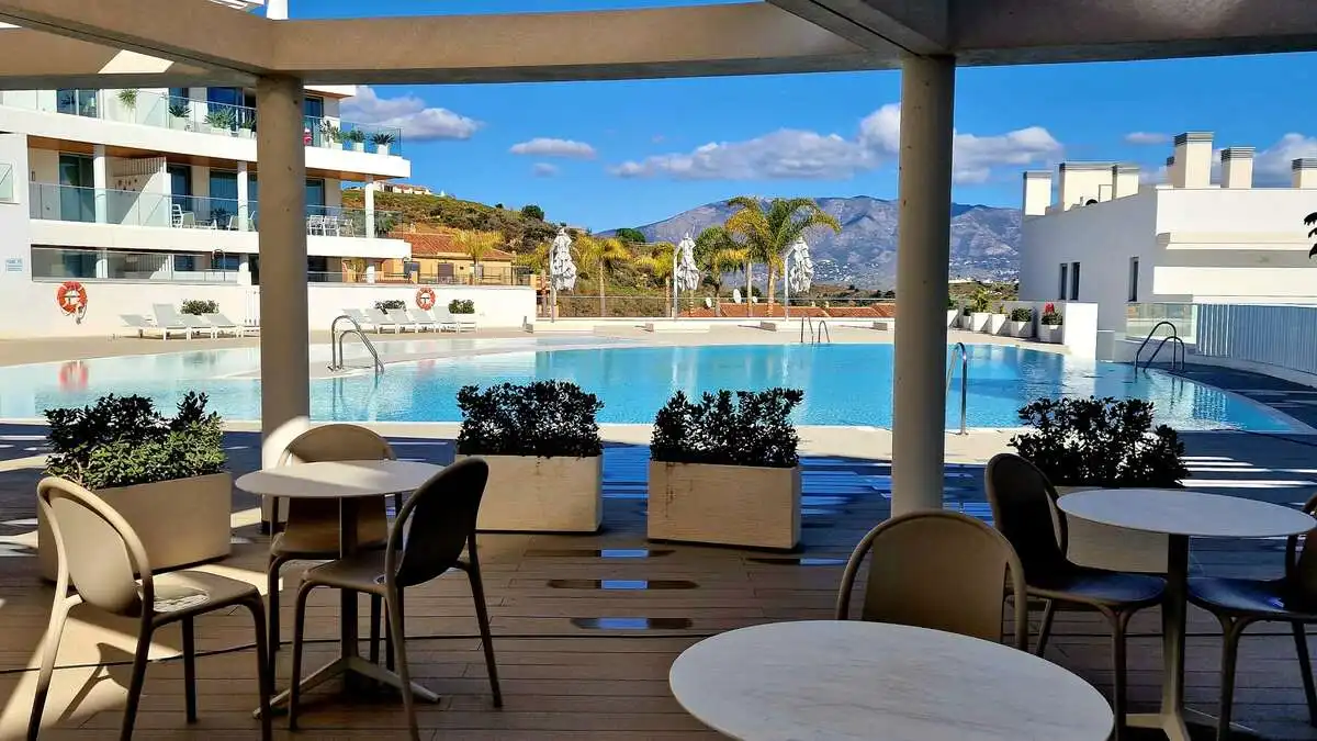 Terraza de Ático en venta en Mijas con Aire acondicionado, Piscina y Amueblado