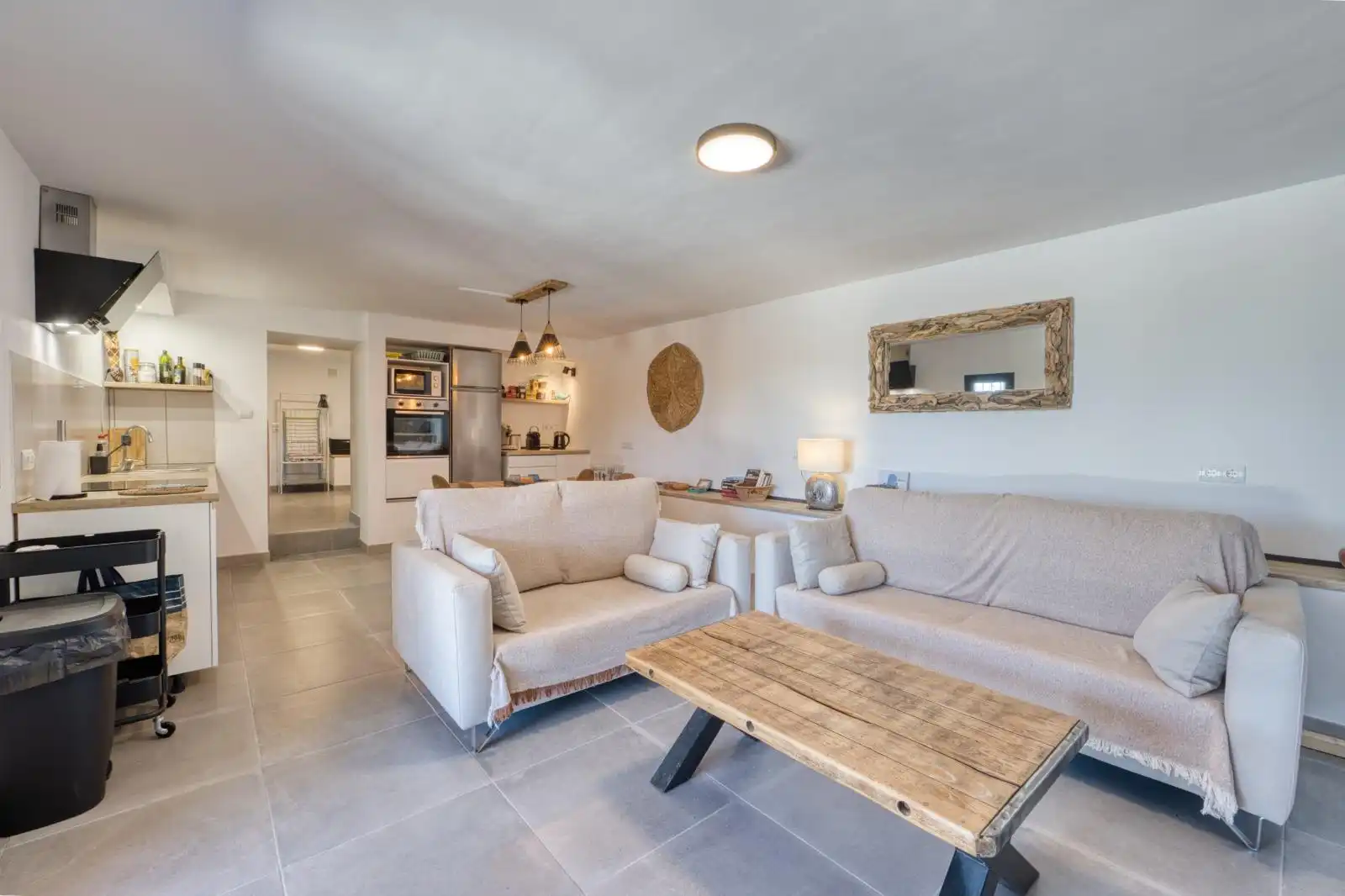 Sala d'estar de Casa o xalet en venda en Benissa amb Aire condicionat, Jardí privat i Piscina