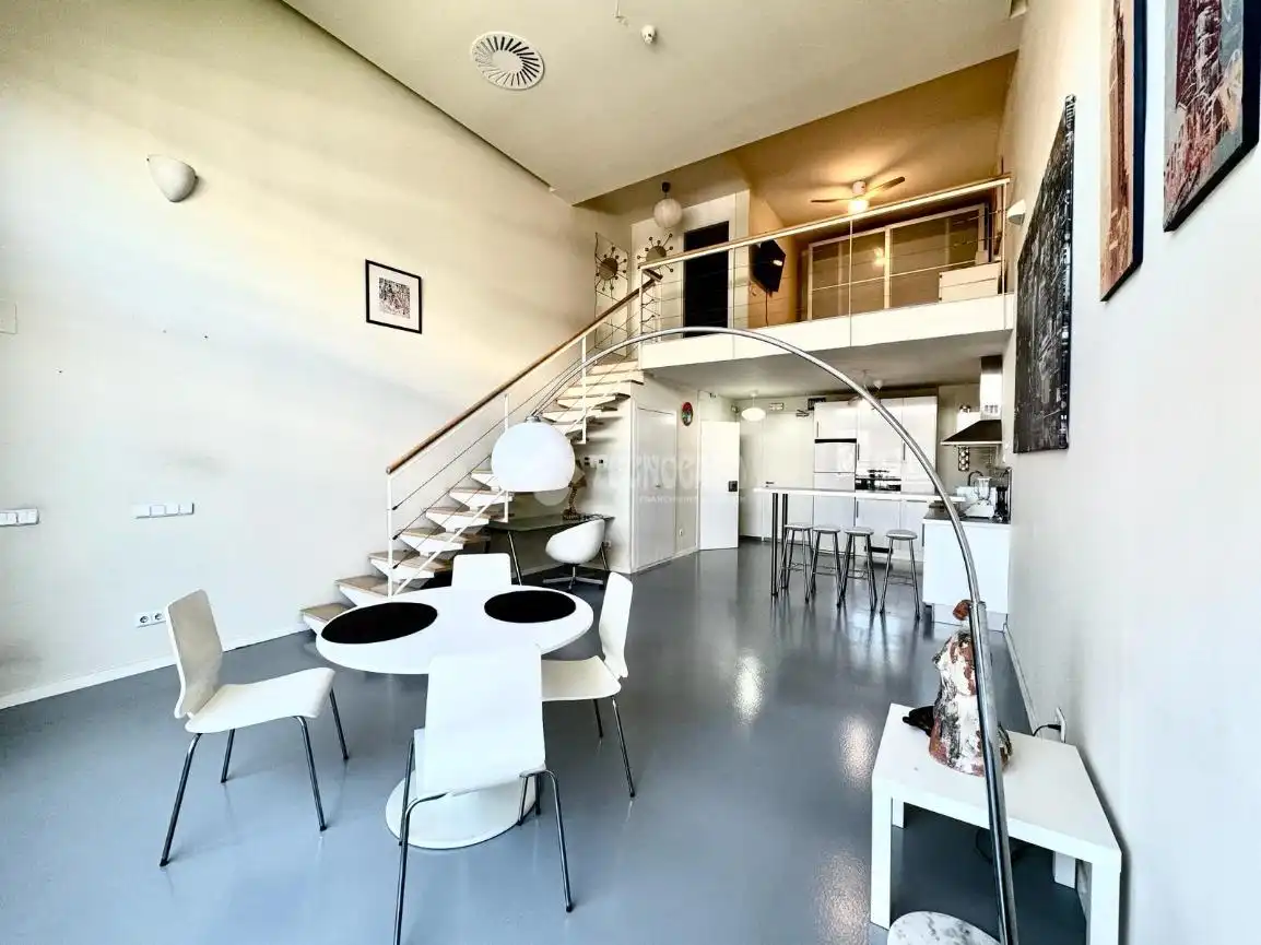 Sala d'estar de Loft de lloguer en Madrid amb Aire condicionat, Calefacció i Terrassa