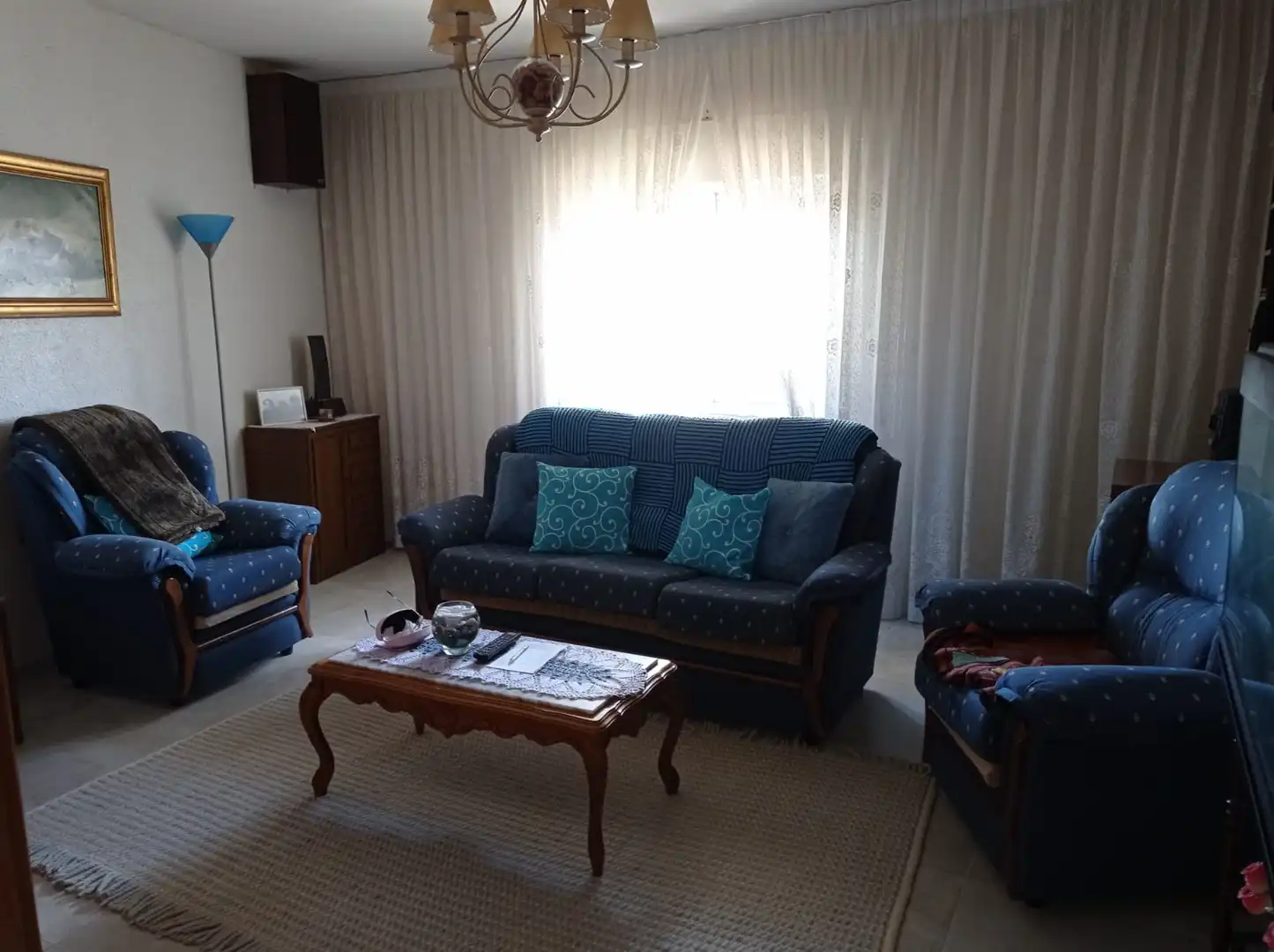 Sala de estar de Finca rústica en venta en Pedraza de Alba con Calefacción y Balcón
