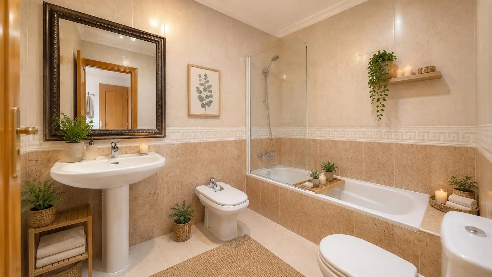Bany de Casa o xalet en venda en Roquetas de Mar amb Aire condicionat, Jardí privat i Terrassa