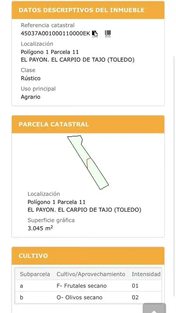 Exterior view of Land for sale in El Carpio de Tajo