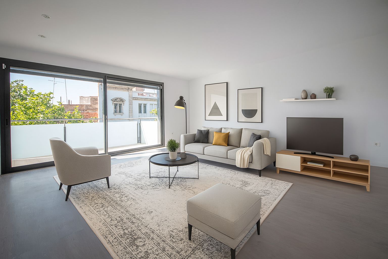 Sala d'estar de Àtic en venda en Vilafranca del Penedès amb Aire condicionat, Calefacció i Parquet