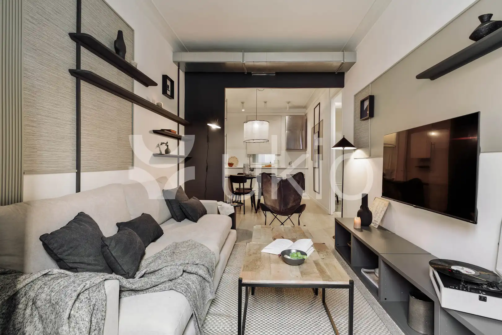 Living room of Apartments for rent in Barcelona  with Air Conditioner, Heating and Furnished