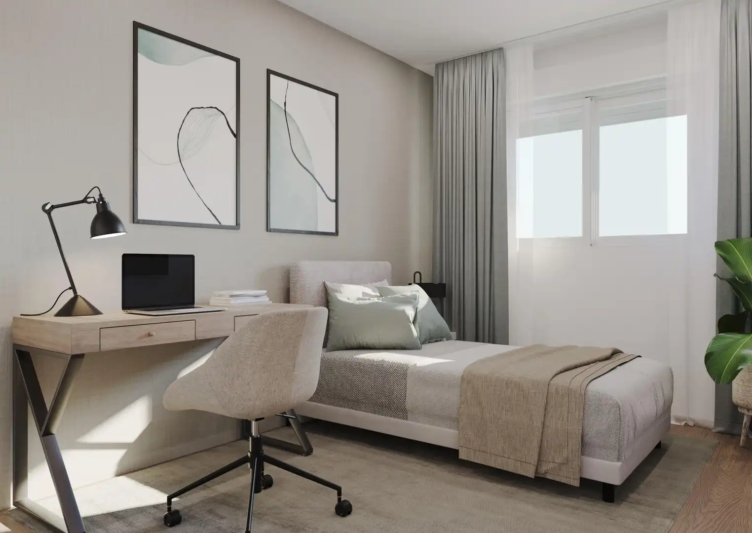 Dormitori de Apartament en venda en Monforte del Cid amb Aire condicionat, Calefacció i Jardí privat