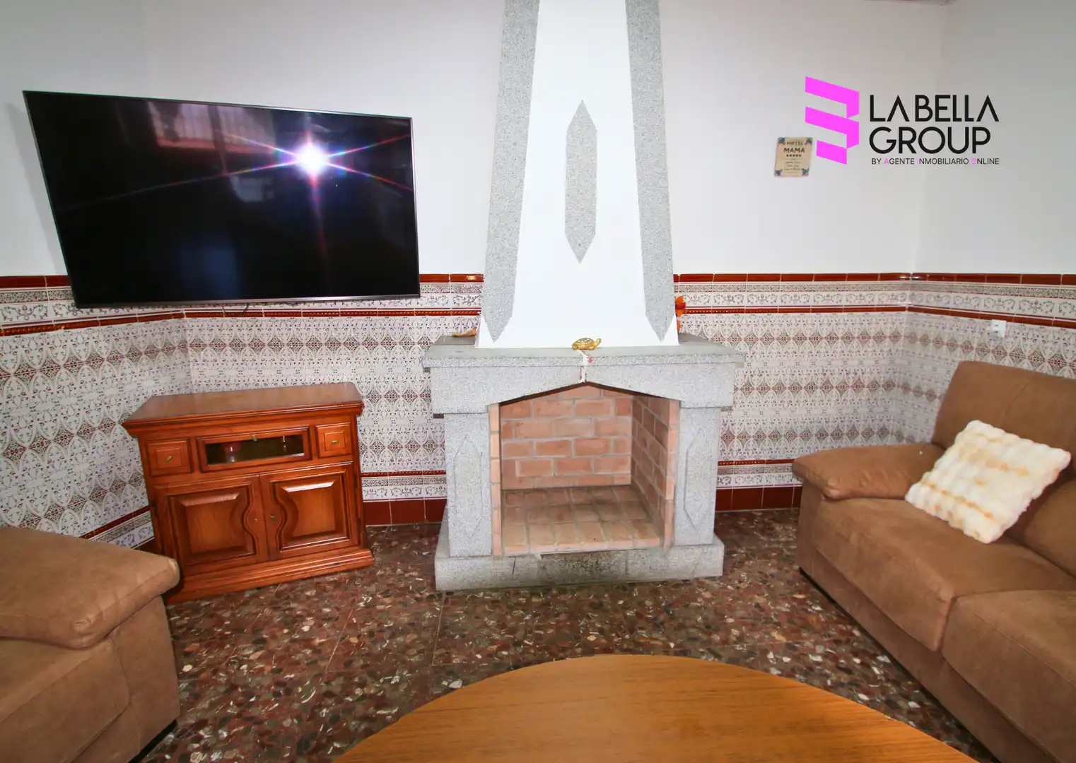 Sala d'estar de Casa o xalet en venda en Orellana la Vieja amb Aire condicionat, Terrassa i Piscina
